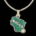 Milwaukee Bucks Official NBA Logo Pendant