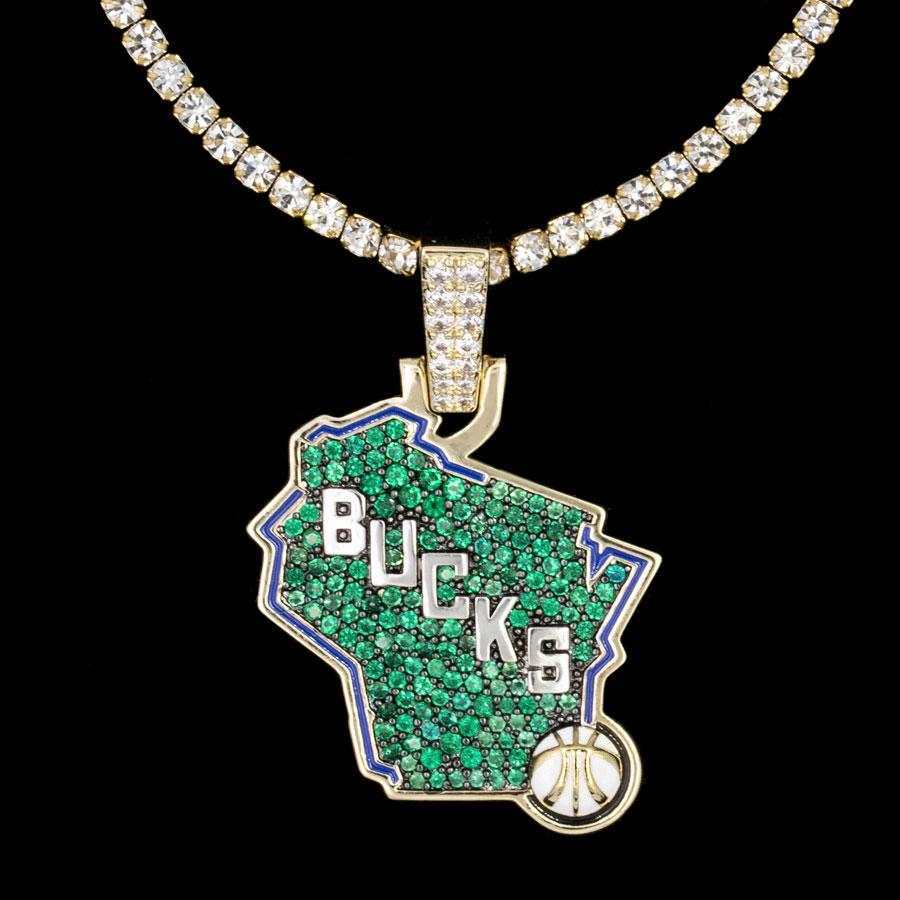 Milwaukee Bucks Official NBA Logo Pendant
