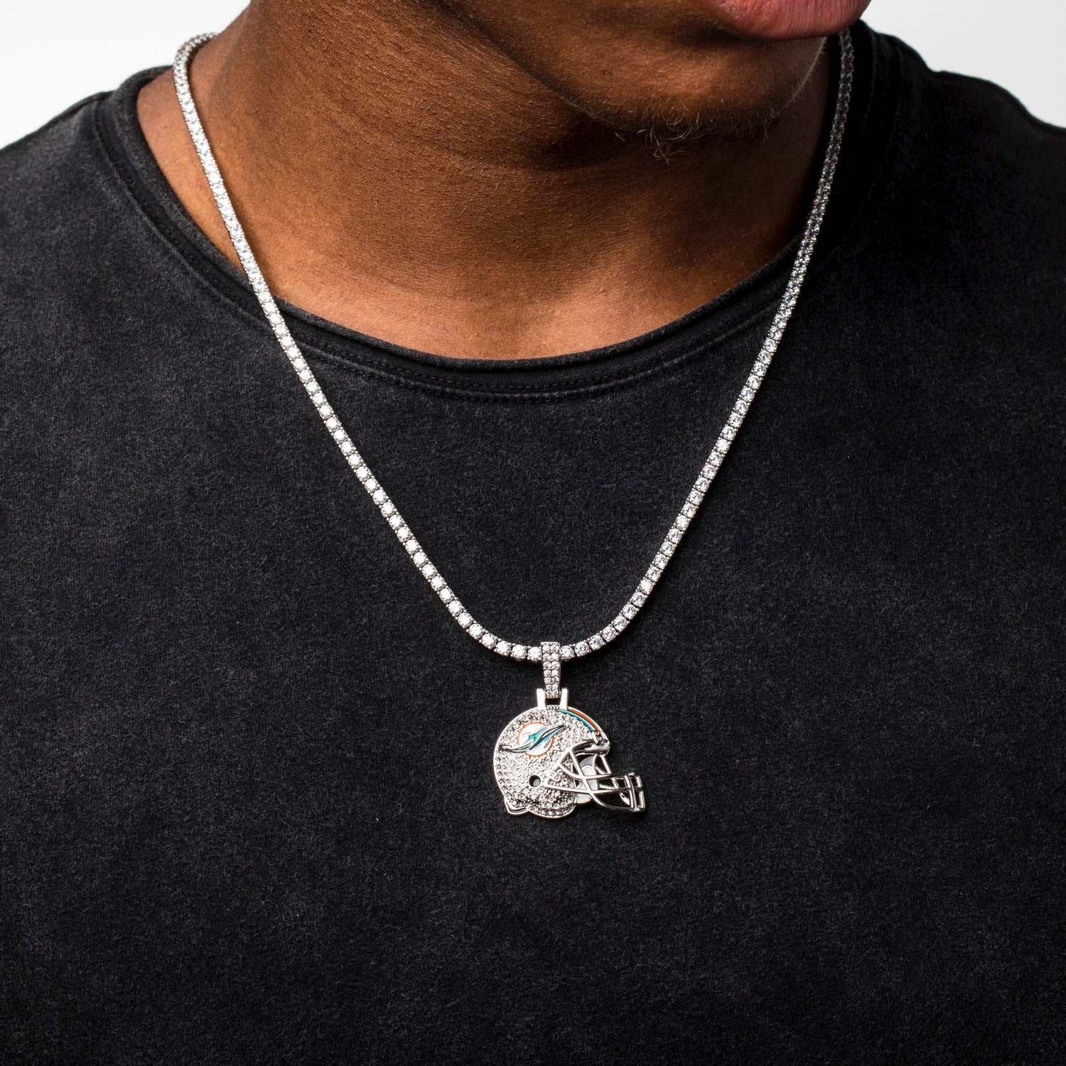 Miami Dolphins Official NFL Helmet Pendant