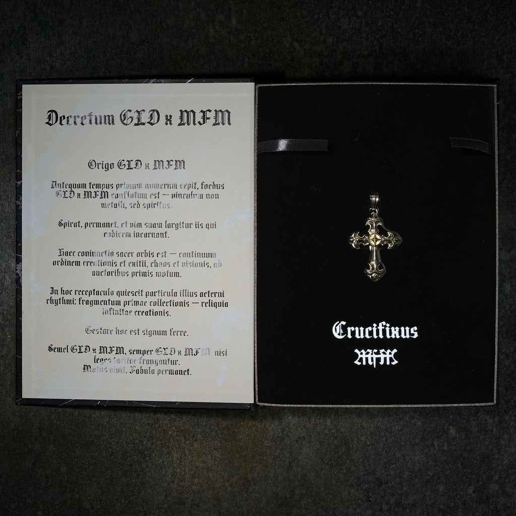GLD X Bloody Osiris Large Cross Pendant in Yellow Gold Vermeil