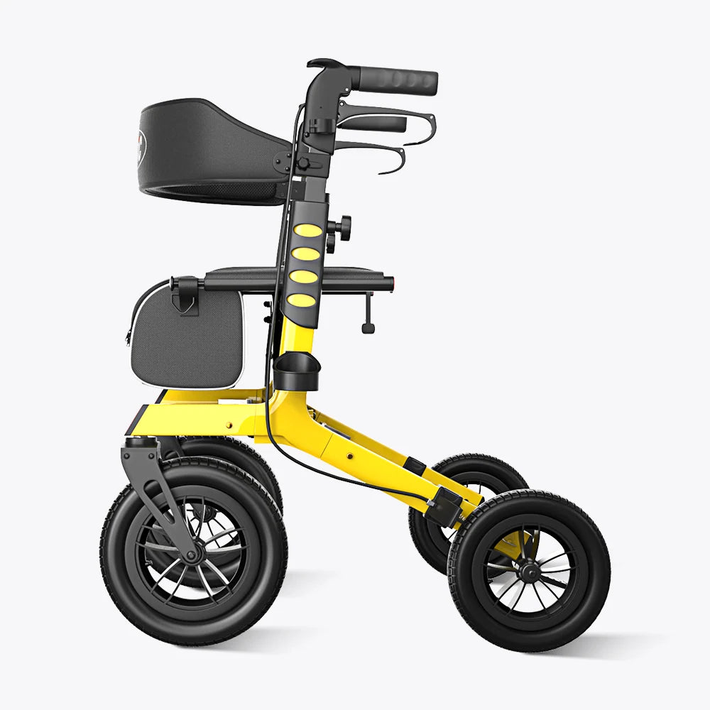 Z57 Outdoor Rollator Walker with 12" All Terrain Big Wheels