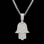 Hamsa Pendant in White Gold