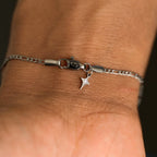 Figaro Chain Bracelet in Black - 2mm