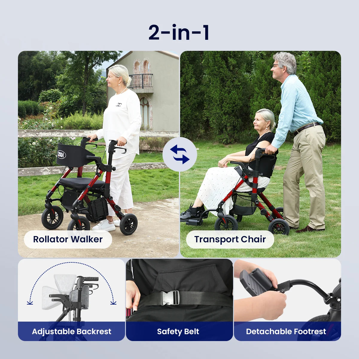 Used Z51 Shift Combo 2 In 1 Rollator Walker
