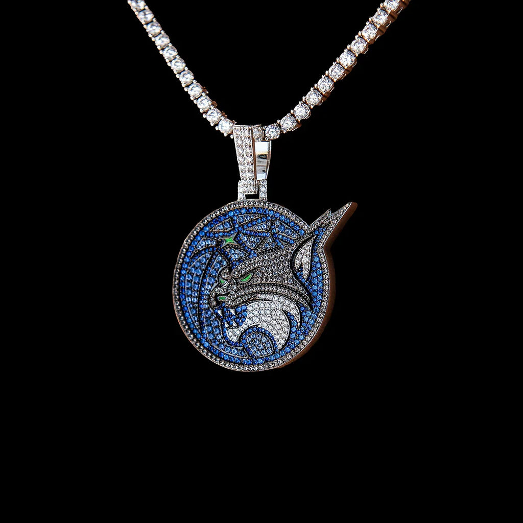 Minnesota Lynx Official WNBA Logo Pendant in White Gold