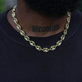 Puffed Mariner Chain in Yellow Gold - 12mm