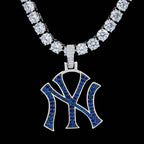 New York Yankees Official MLB Logo Pendant in White Gold