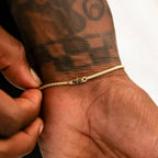 Palm Chain + Bracelet Bundle in Yellow Gold- 2mm