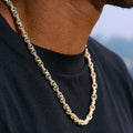 Iced Plain Ball Chain Necklace in Yellow Gold - 6mm