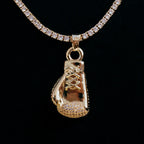 Iced Boxing Glove in Yellow Gold