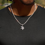 Minnesota Vikings Official NFL Micro Logo Pendant in White Gold