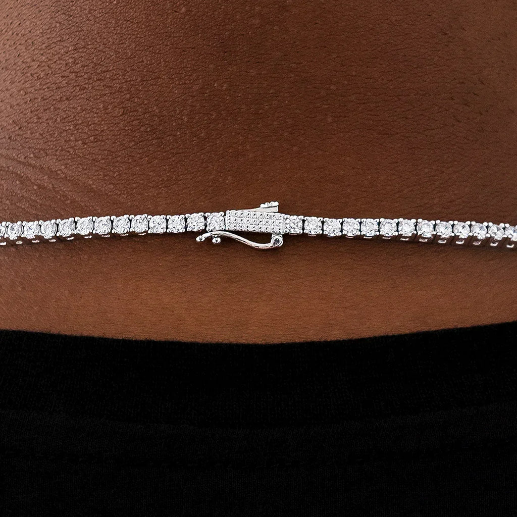 Diamond Tennis Chain in White Gold- 3mm