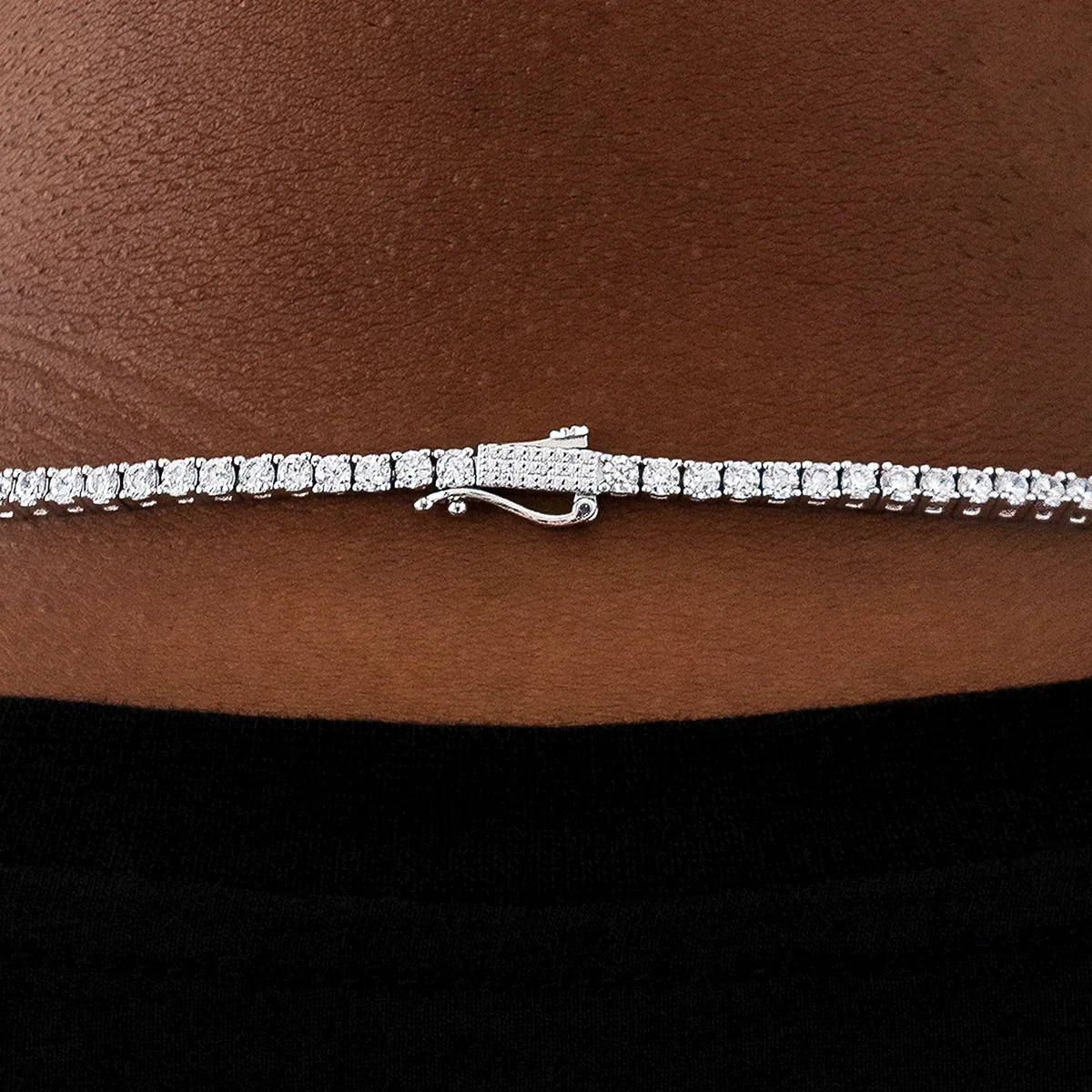 Diamond Tennis Chain in White Gold- 3mm