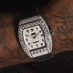 40MM Perennial Era® Watch Arabic- Fully Iced w/ Rubber Strap