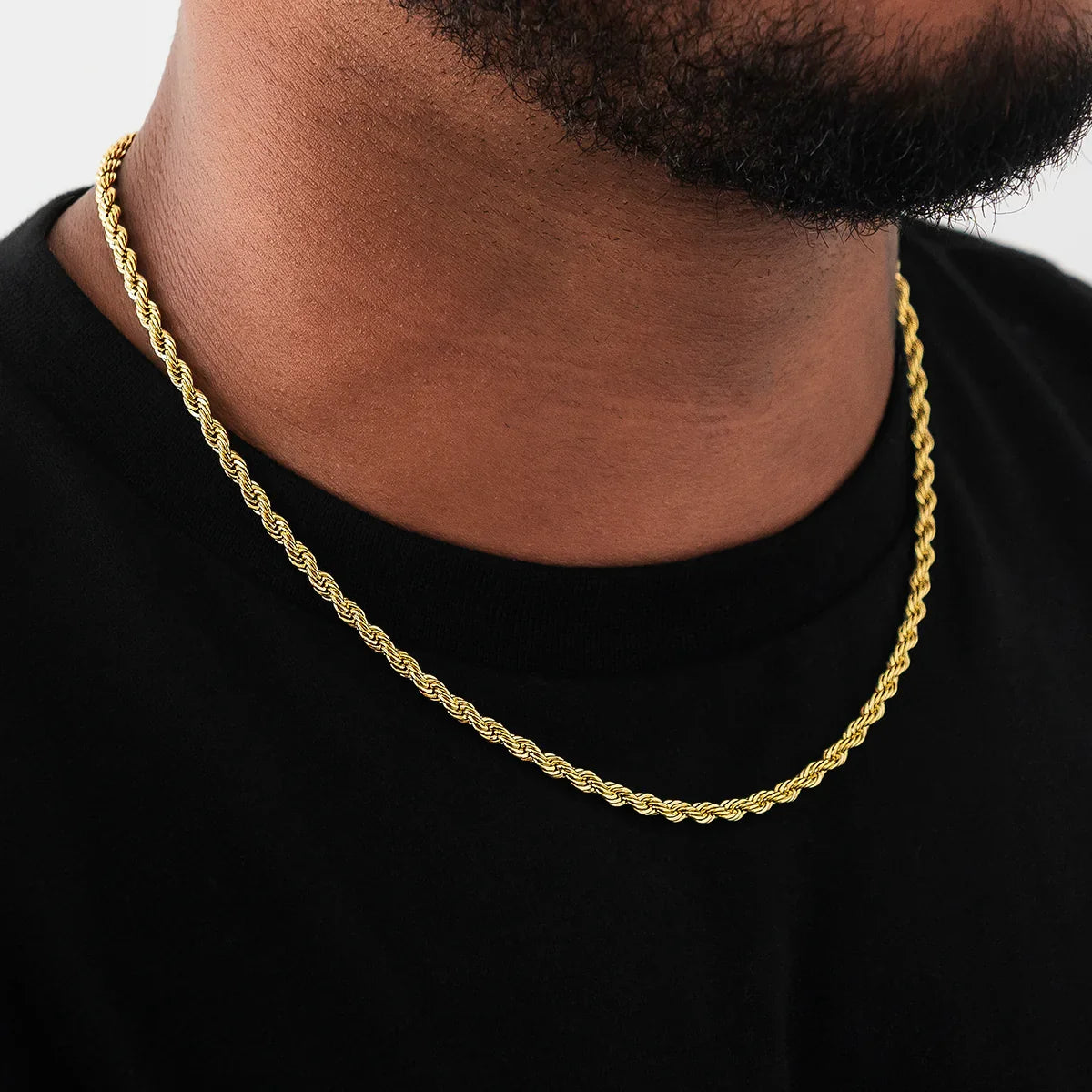 Rope Chain in Yellow Gold- 4mm