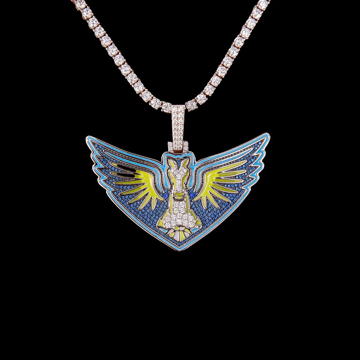 Dallas Wings Official WNBA Logo Pendant in White Gold