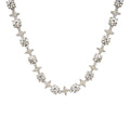 Men's Moissanite Round Stone Star Tennis Chain in White Gold Vermeil - 6mm