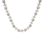 Men's Moissanite Round Stone Star Tennis Chain in White Gold Vermeil - 6mm