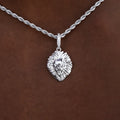 Mini Lion Pendant in White Gold