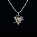 Pittsburgh Penguins Official NHL Logo Pendant in White Gold