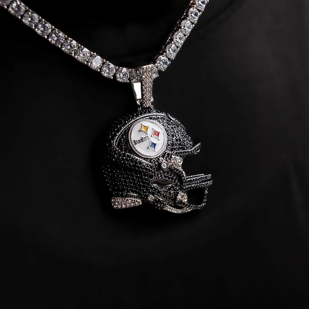 2025 Pittsburgh Steelers Team Helmet Pendant - White Gold