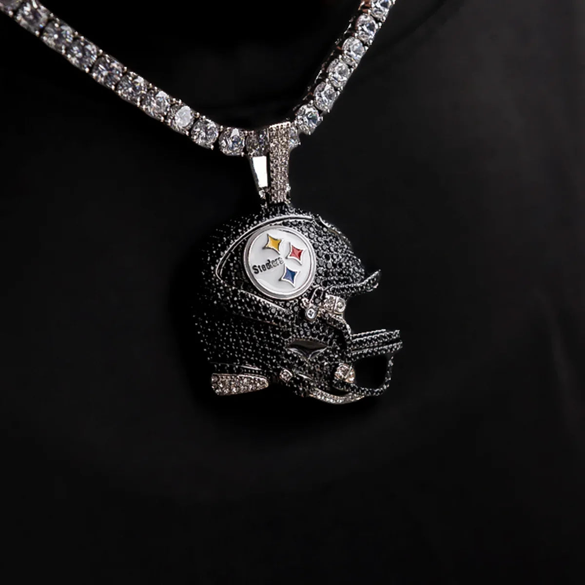 2025 Pittsburgh Steelers Team Helmet Pendant - White Gold