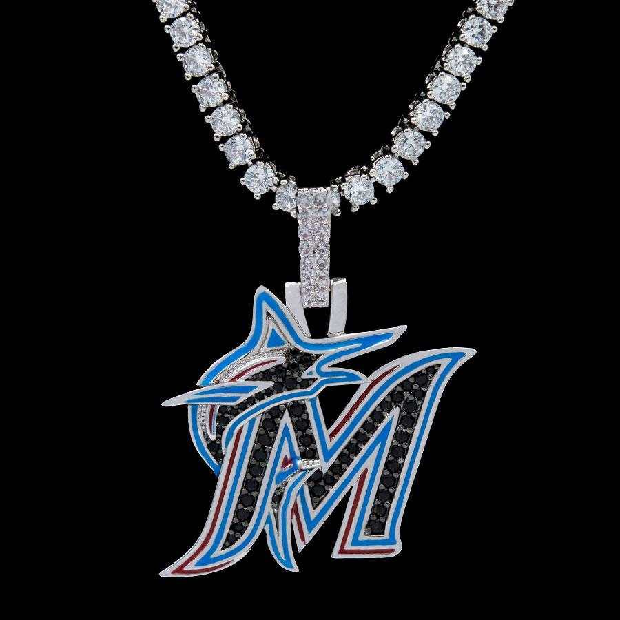Miami Marlins Official MLB Logo Pendant