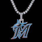 Miami Marlins Official MLB Logo Pendant