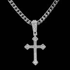 Iced Celtic Cross in White Gold