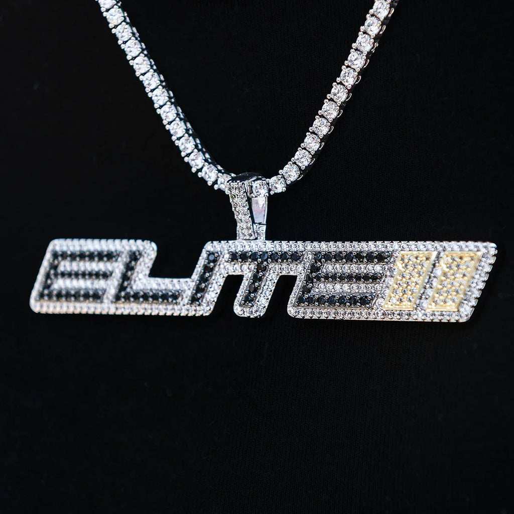 Elite 11 Wordmark Pendant in White Gold