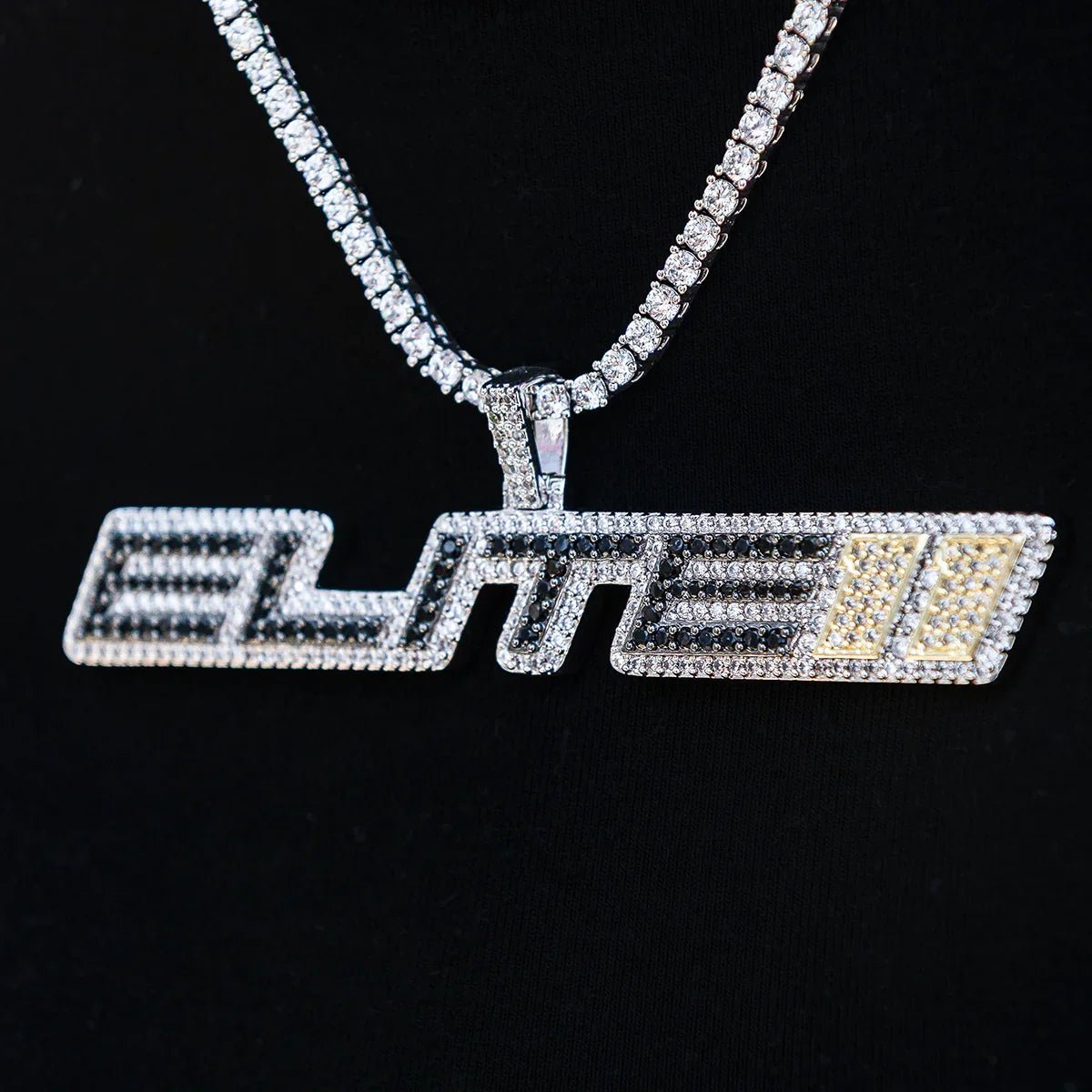 Elite 11 Wordmark Pendant in White Gold