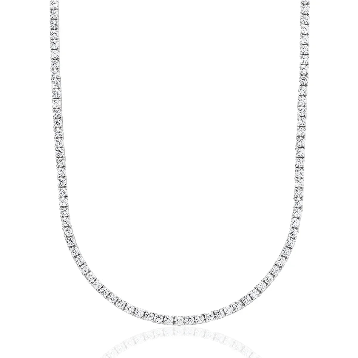 Diamond Tennis Chain in White Gold- 3mm