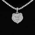Memphis Grizzlies Official NBA Micro Logo Pendant in White Gold
