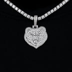 Memphis Grizzlies Official NBA Micro Logo Pendant in White Gold