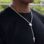 Philadelphia Phillies Official MLB Lariat Necklace in White Gold