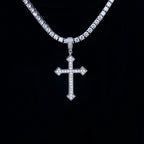 Large Iced Celtic Cross in White Gold