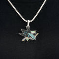San Jose Sharks Official NHL Logo Pendant in White Gold