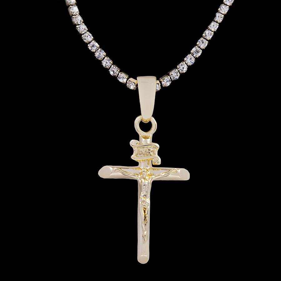 Crucifix Cross Pendant in Yellow Gold