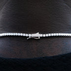 Moissanite Diamond Tennis Chain in Sterling Silver- 3mm