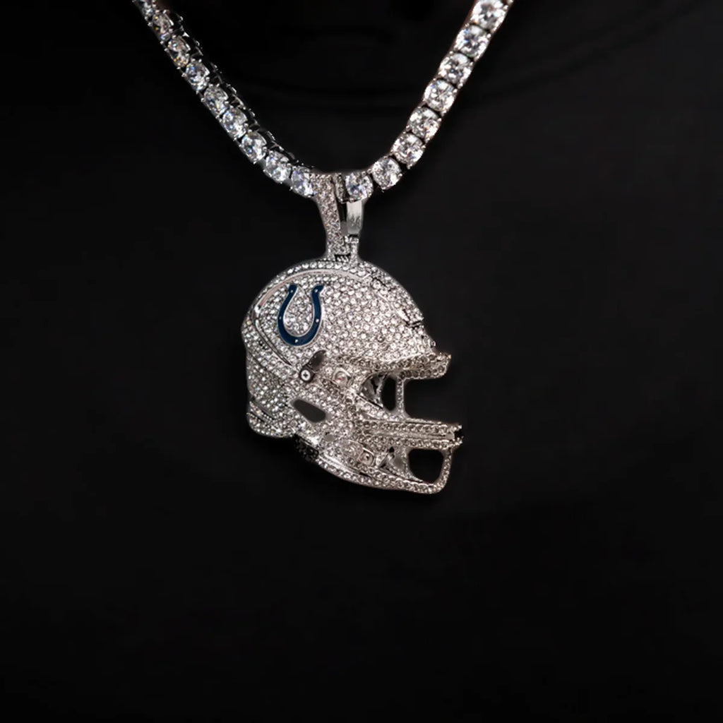 2025 Indianapolis Colts Team Helmet Pendant - White Gold