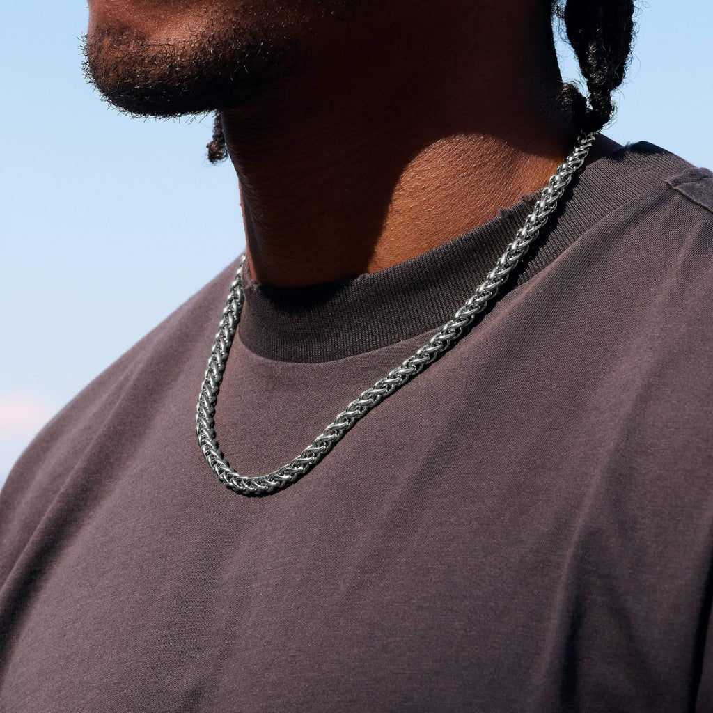 Palm Chain in White Gold- 6mm