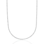 Micro Tennis Chain in White Gold
