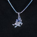 Dallas Cowboys Official NFL Vintage Logo Pendant in White Gold