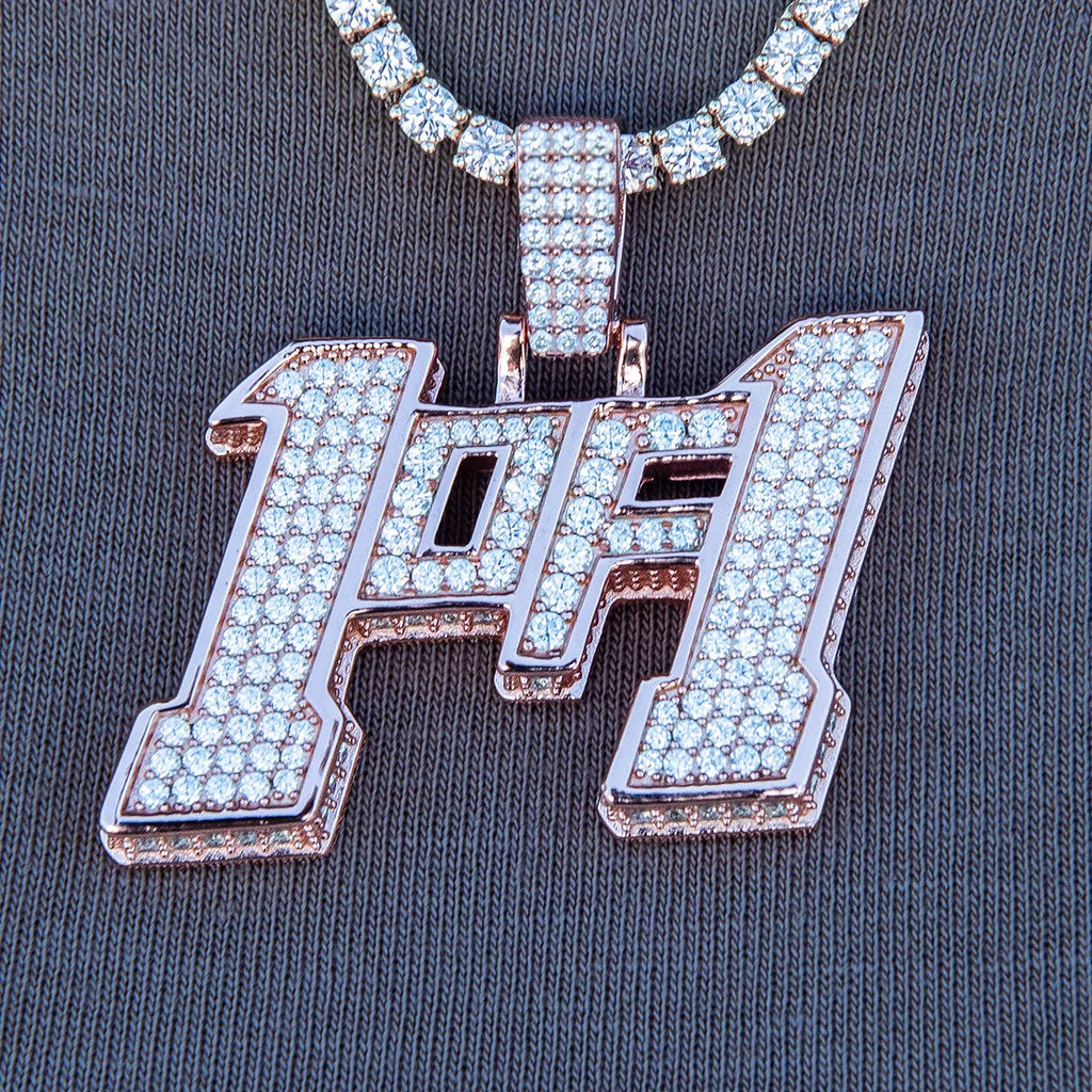 Men's Moissanite 1of1 Pendant in Rose Gold Vermeil