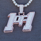 Men's Moissanite 1of1 Pendant in Rose Gold Vermeil