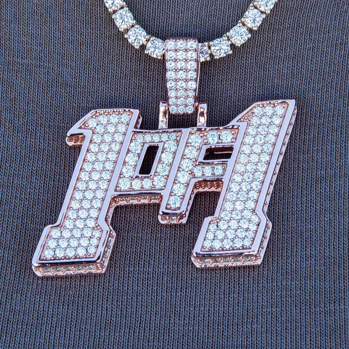 Men's Moissanite 1of1 Pendant in Rose Gold Vermeil