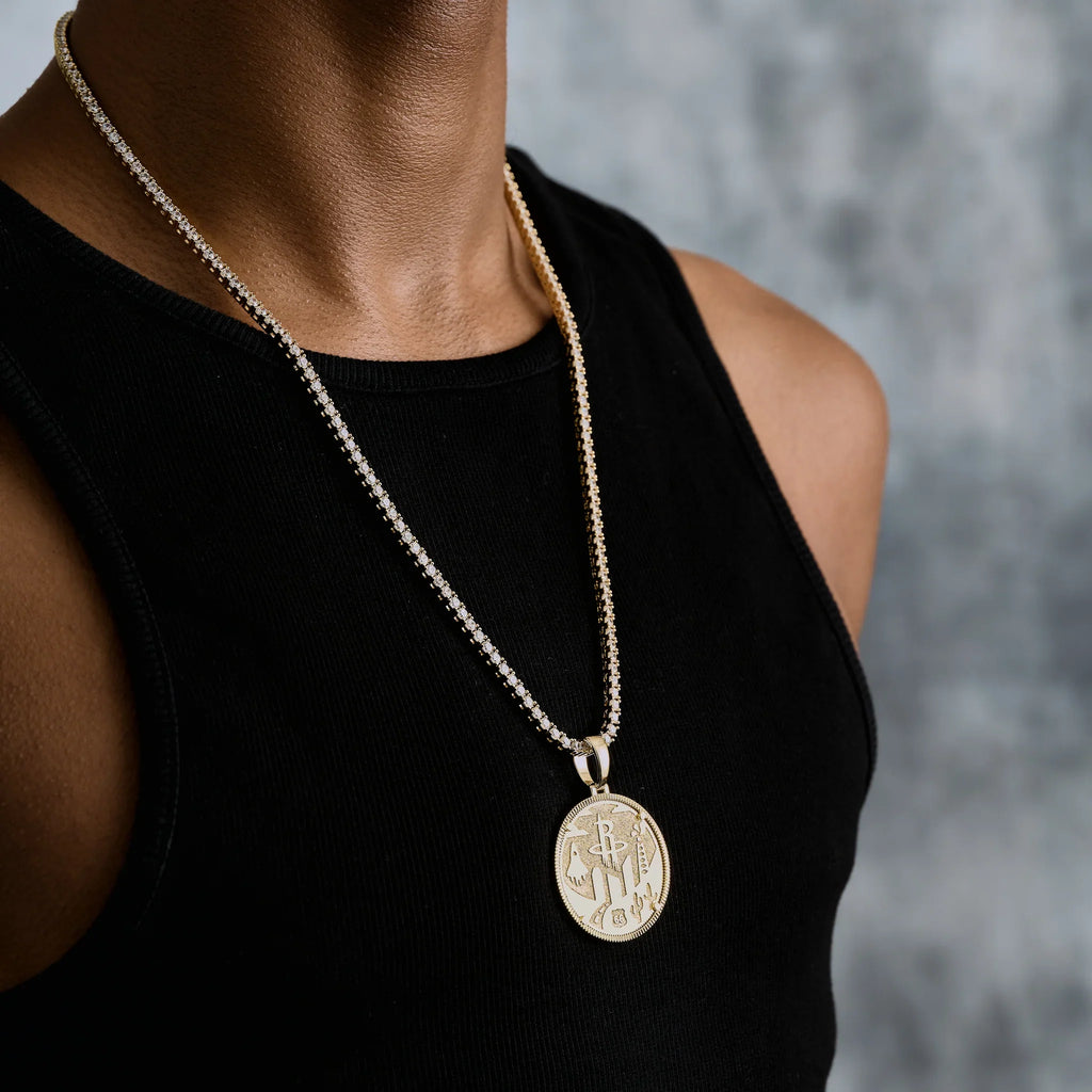 Houston Rockets Official NBA Coin Pendant in Yellow Gold