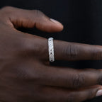 GLD Bezel Star Ring in White Gold Vermeil