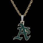 Oakland Athletics Official MLB Logo Pendant