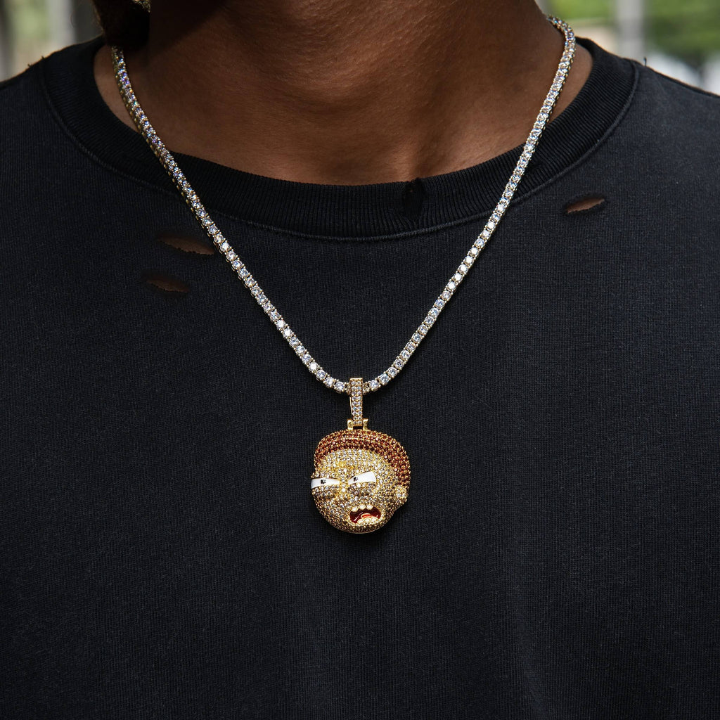 Rick & Morty Morty Head Official Warner Bros. Pendant in Yellow Gold